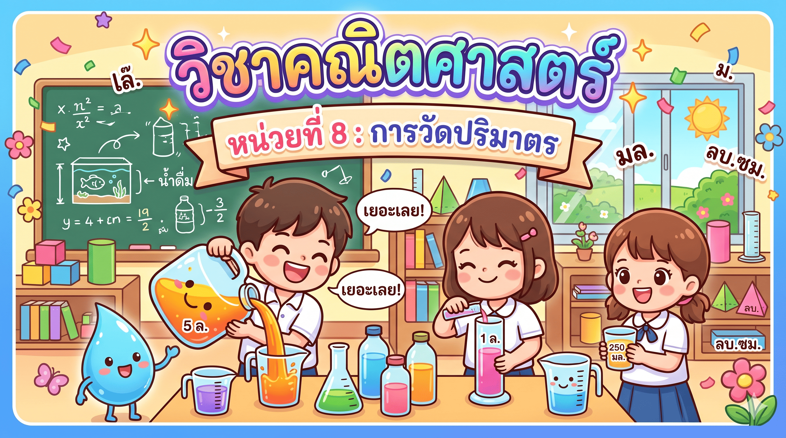 หน่วยการเรียนรู้ที่ 8 : การวัดปริมาตร