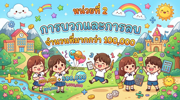 หน่วยการเรียนรู้ที่ 2 : การบวกและการลบจำนวนที่มากกว่า 100,000