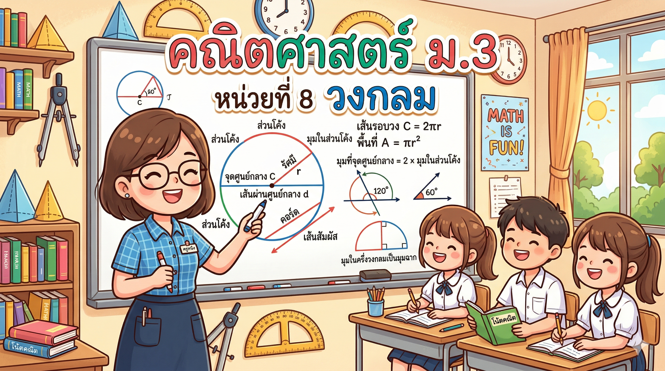หน่วยการเรียนรู้ที่ 8 : วงกลม