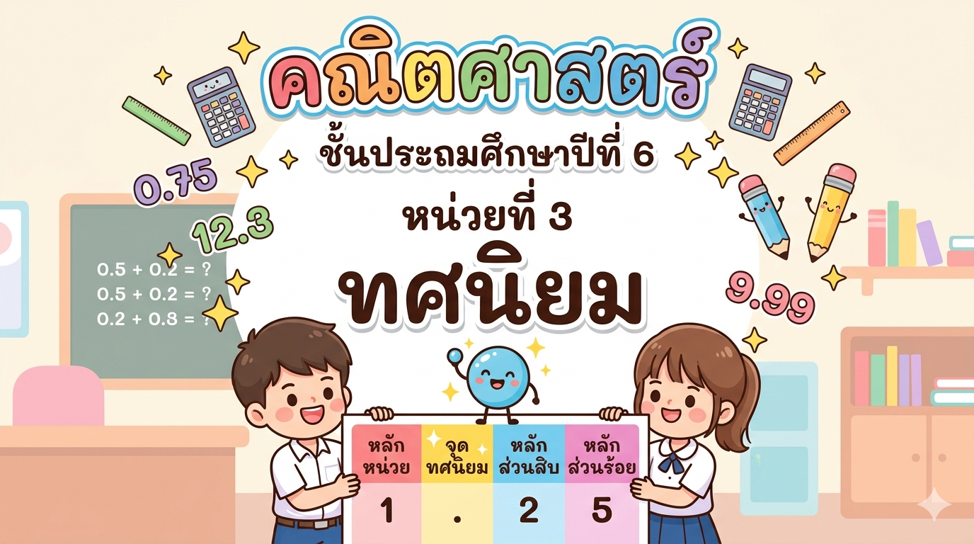 หน่วยการเรียนรู้ที่ 3 : ทศนิยม