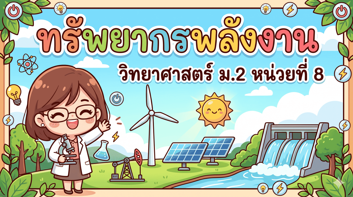 หน่วยการเรียนรู้ที่ 8 : ทรัพยากรพลังงาน