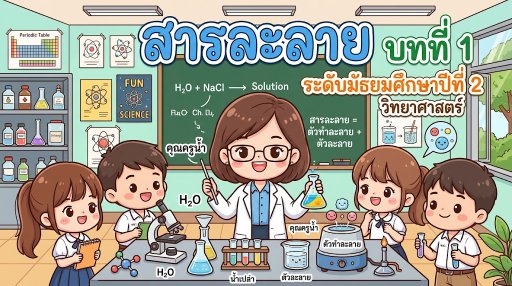 หน่วยการเรียนรู้ที่ 2 : สารละลายและความเข้มข้นของสารละลาย