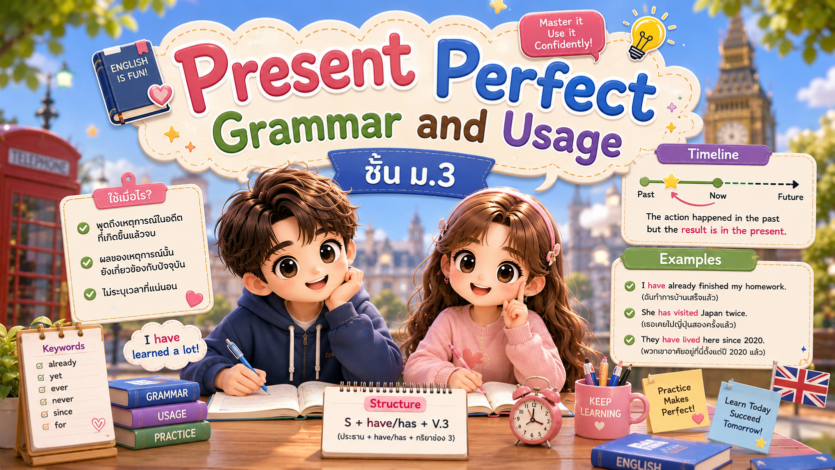 หน่วยการเรียนรู้ที่ 8 : Present Perfect