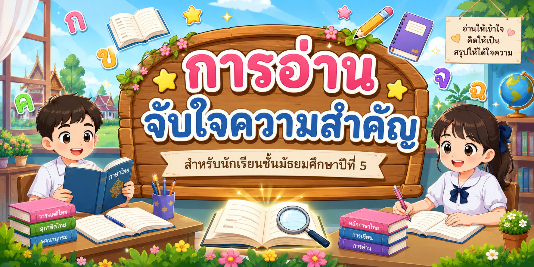 หน่วยการเรียนรู้ที่ 1 : การอ่านจับใจความสำคัญ
