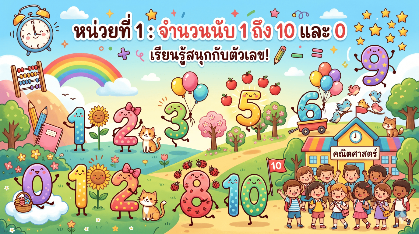 หน่วยการเรียนรู้ที่ 1 : จำนวนนับ 1-10 และ 0