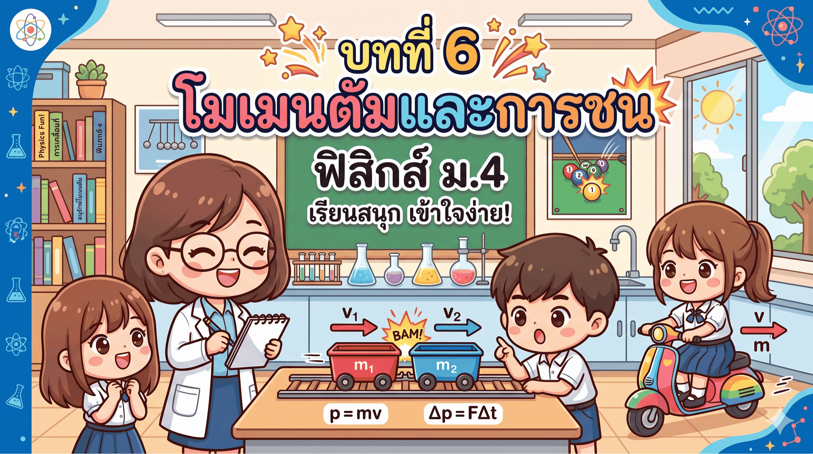 หน่วยการเรียนรู้ที่ 6 : โมเมนตัมและการชน