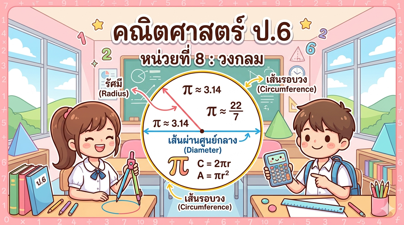 หน่วยการเรียนรู้ที่ 8 : วงกลม
